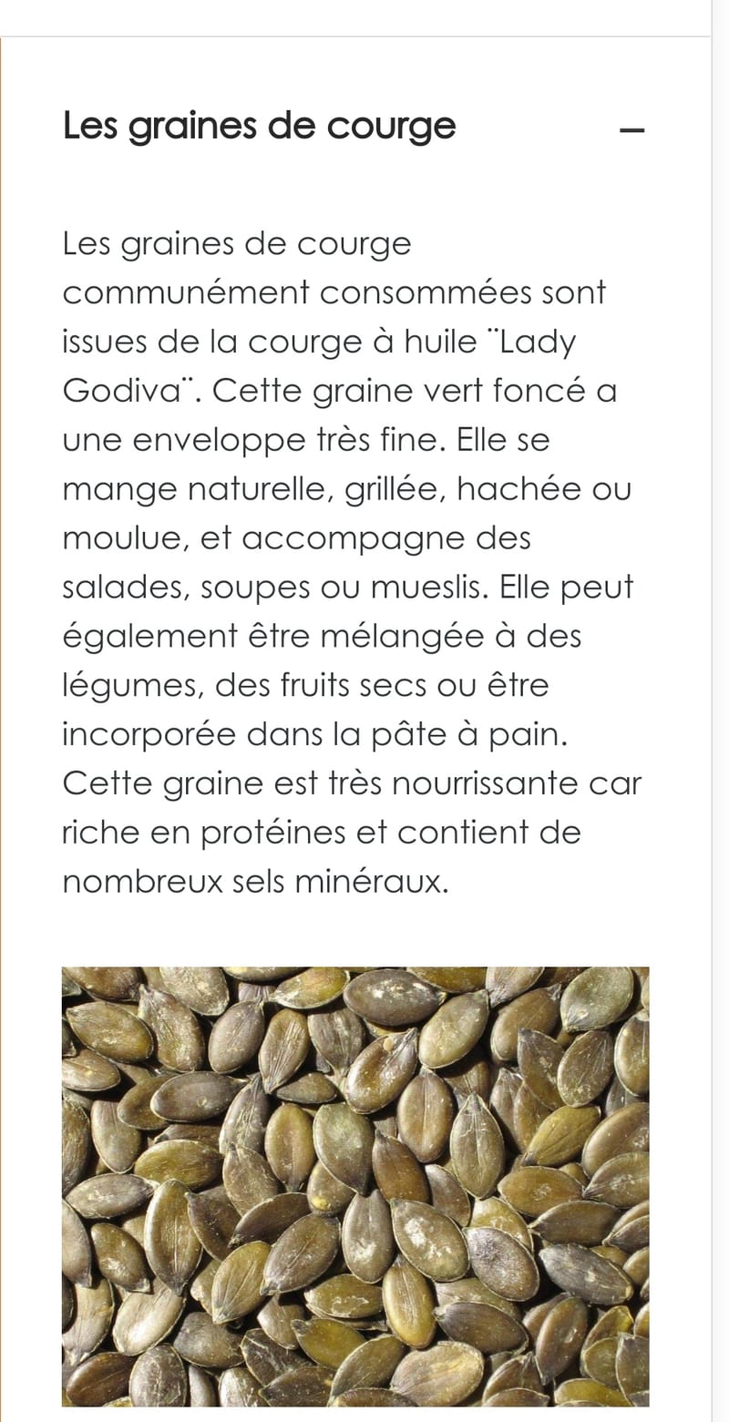 Les graines de courge