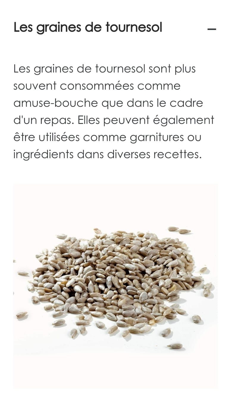 Les graines de tournesol