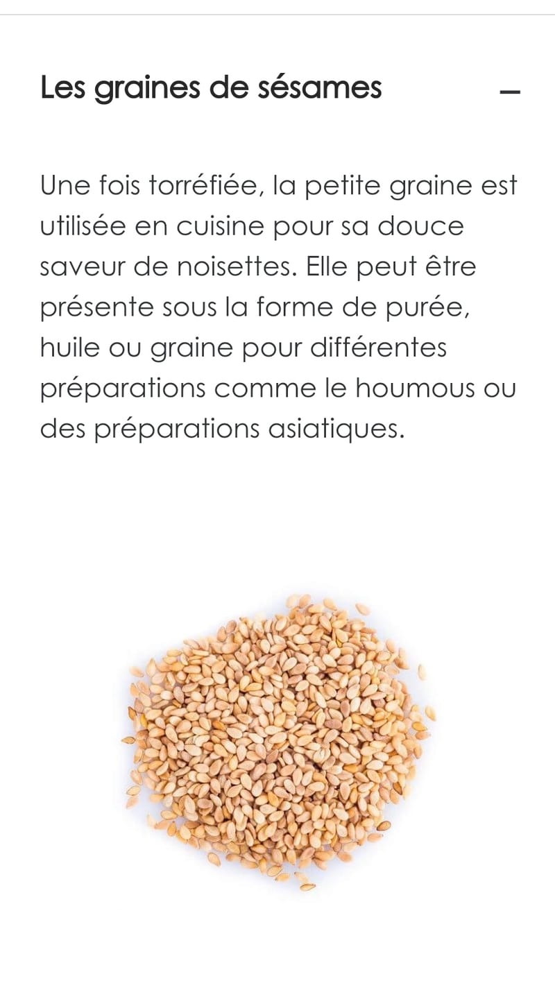 Les graines de sésame