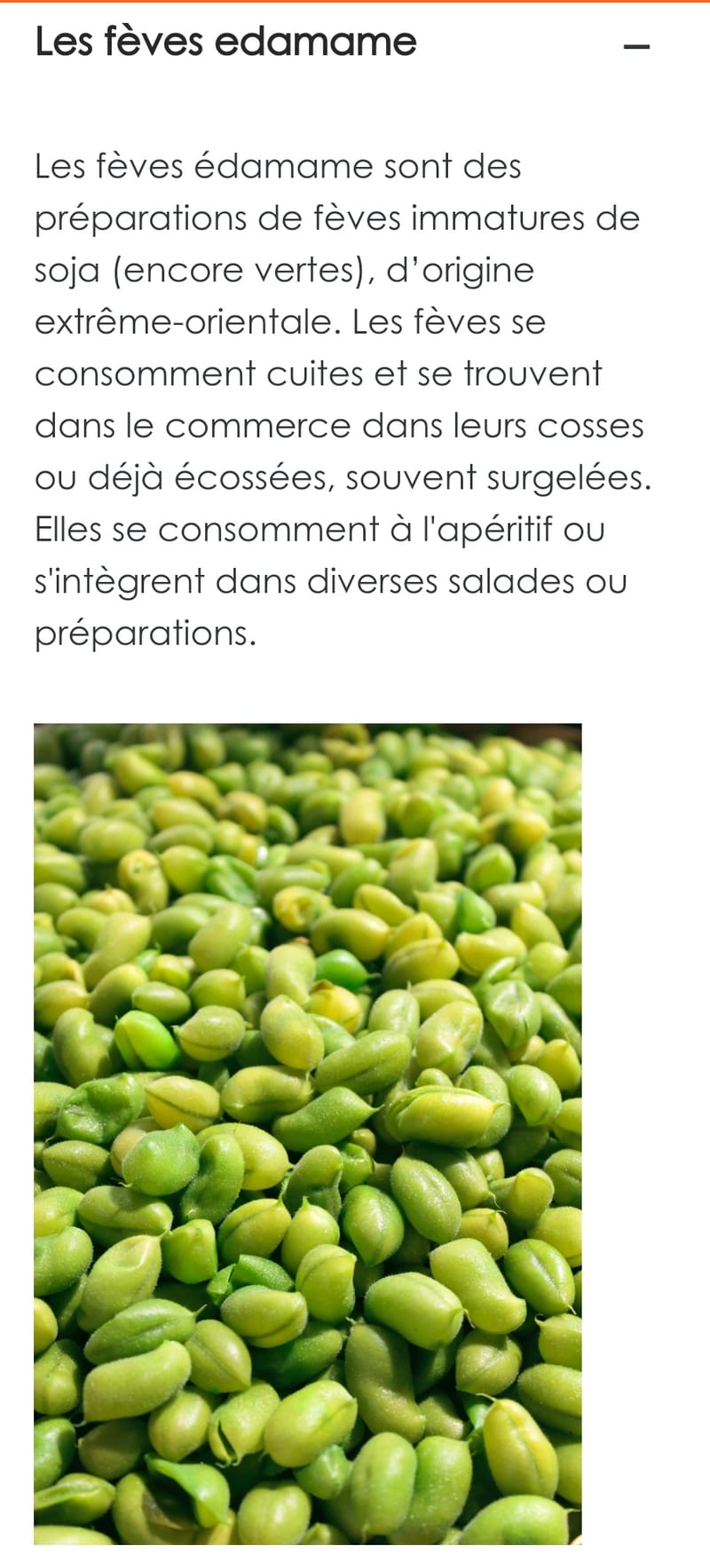 Les fèves edamame
