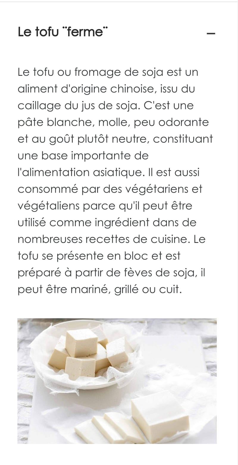 Le tofu ferme