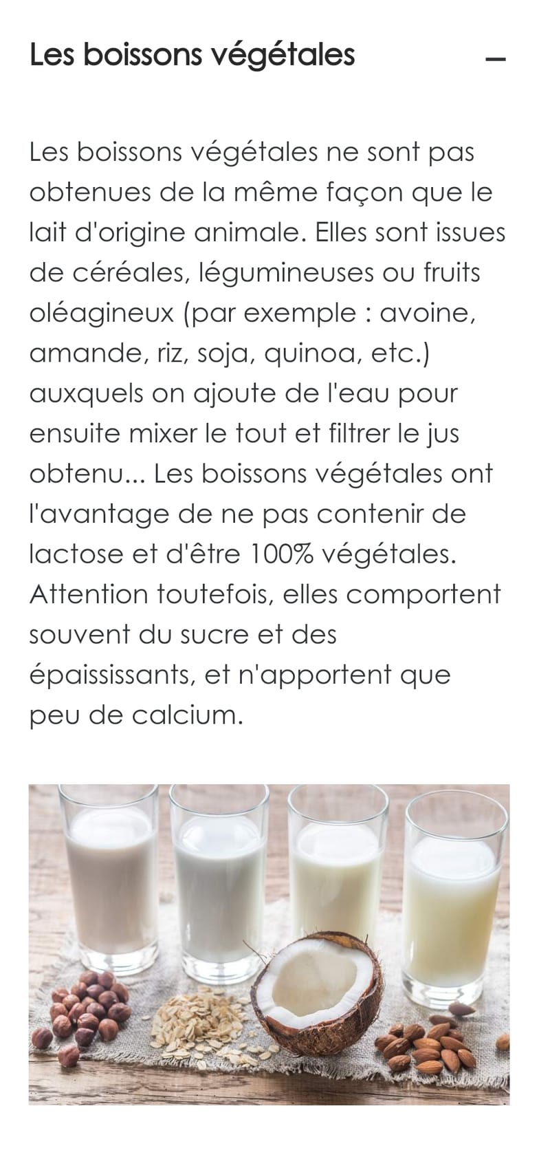 Les boissons végétales
