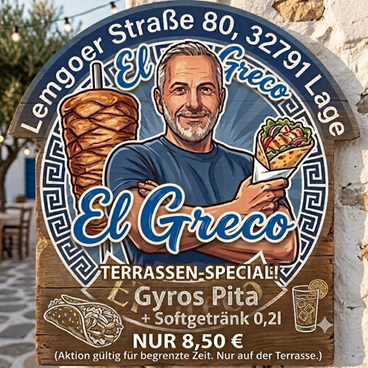 ☀️ Gyros Pita + Softgetränk (0,2l) ☀️