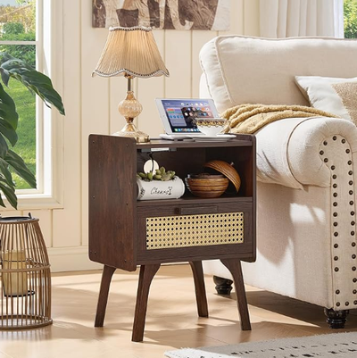 Lerliuo Rattan Nightstand