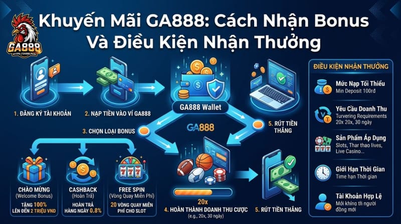 Khuyến Mãi GA888: Cách Nhận Bonus Và Điều Kiện Nhận Thưởng