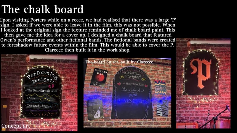 The chalk board