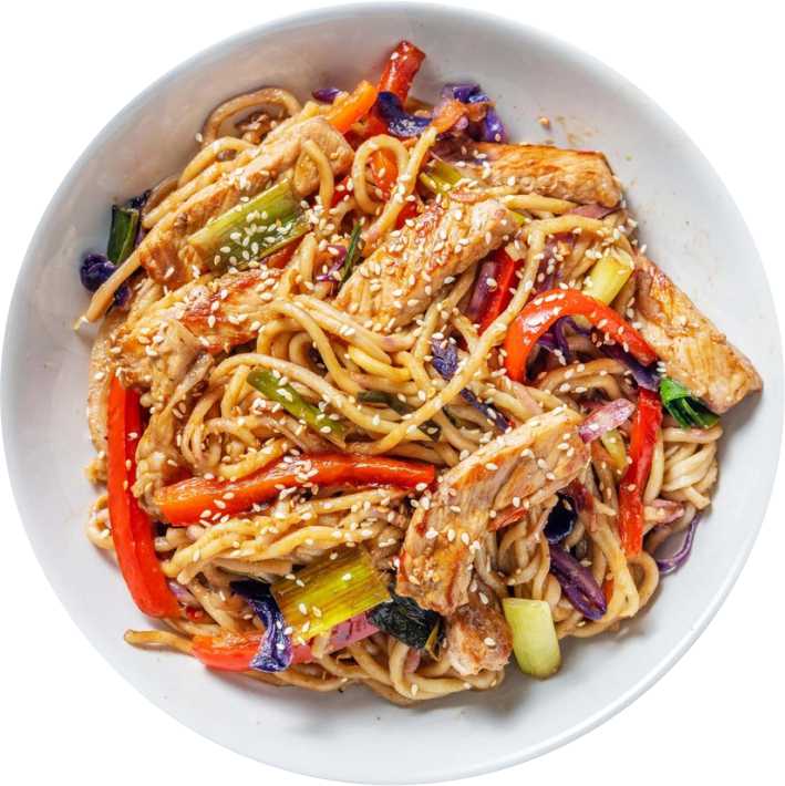 Chow Mein cu carne de porc 500g+