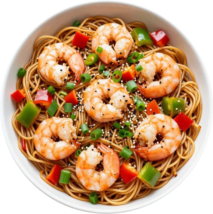 Chow Mein cu creveți 500g+