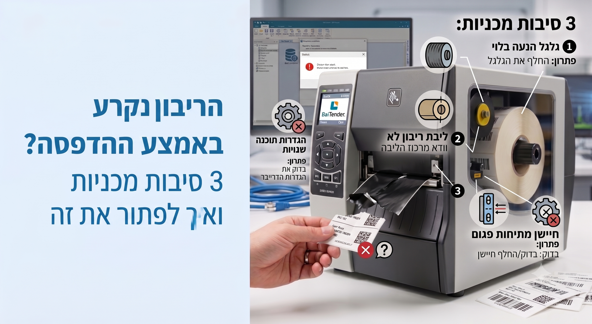 הריבון נקרע באמצע ההדפסה?