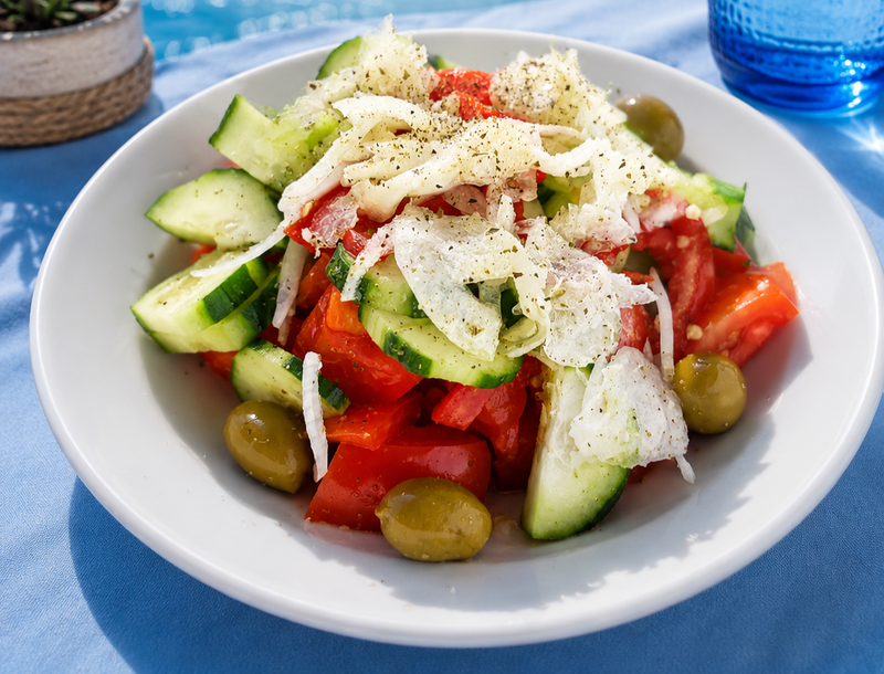 Αγγουροντομάτα/Tomato & Cucumber Salad