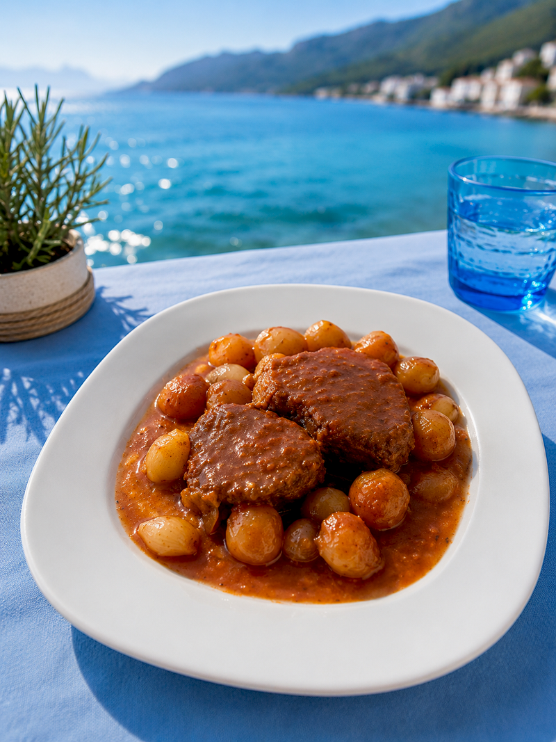 Μοσχάρι Κοκκινιστό/Braised beef