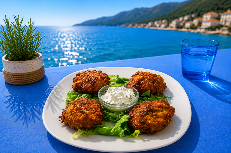 Κολοκυθοκεφτέδες/Zucchini Fritters