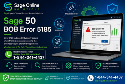 How to Fix Sage 50 BOB Error 5185 with Safe and Effective Solutions