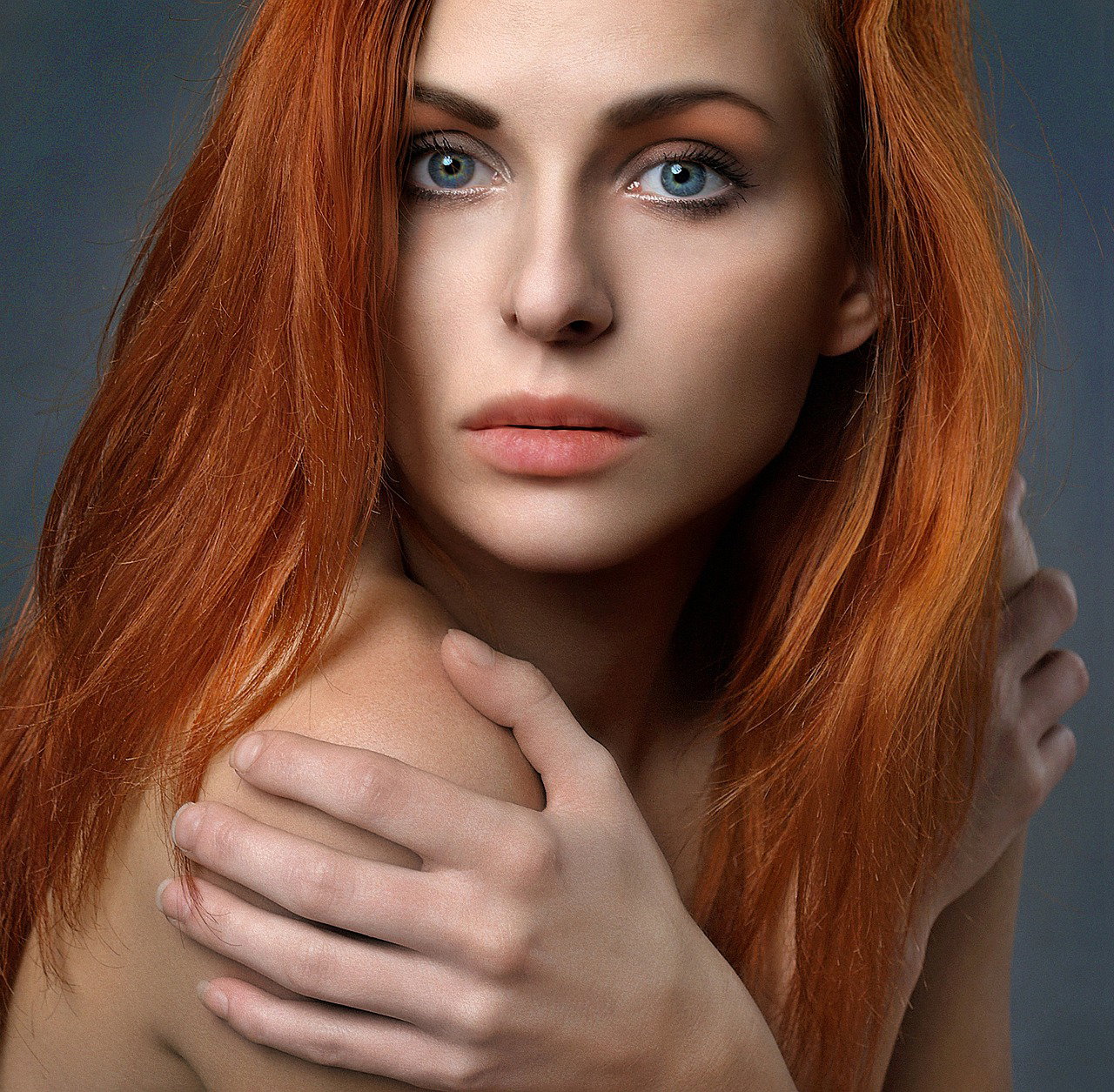 Woman with clear skin and healthy complexion
