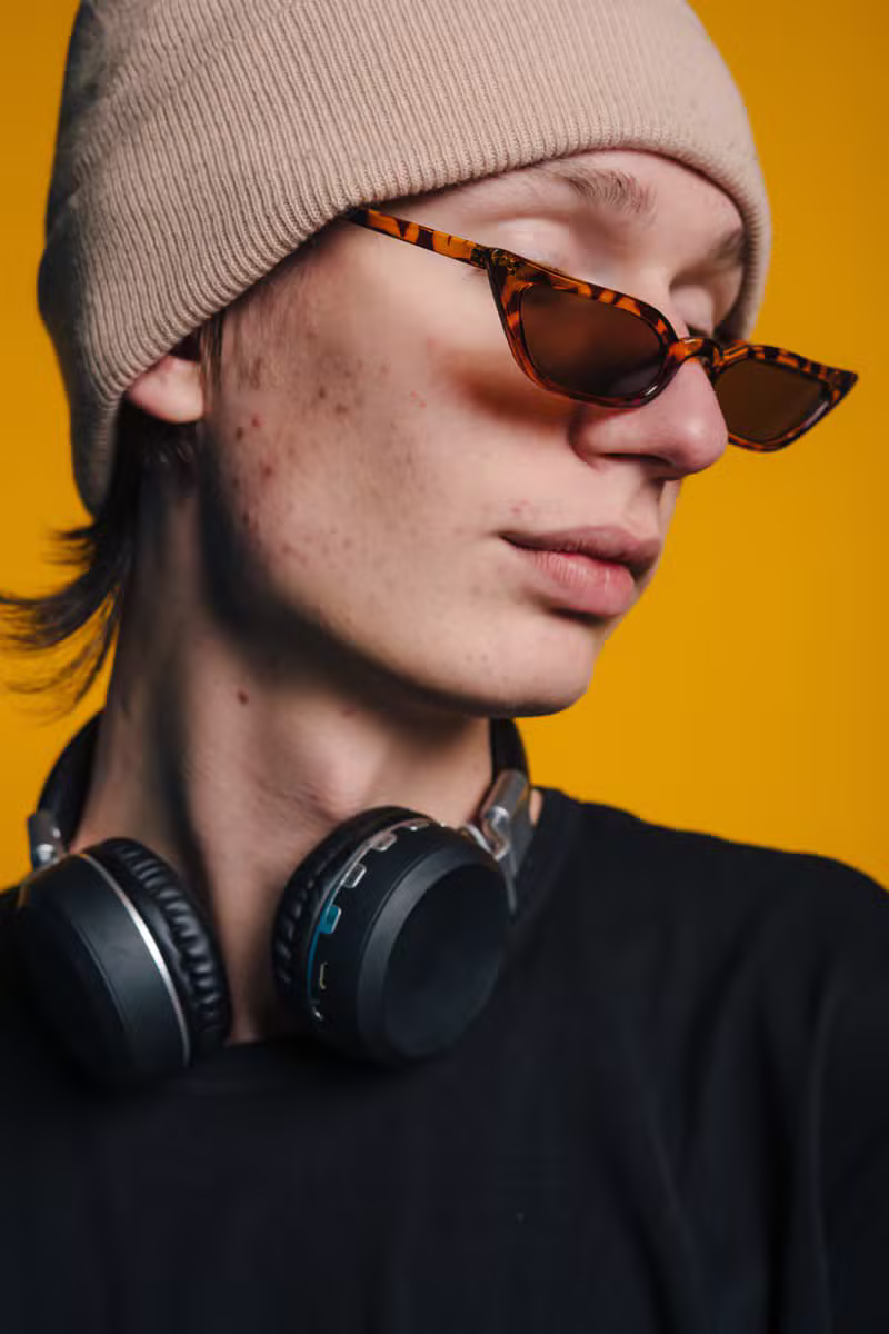 Musician portrait with moody lighting