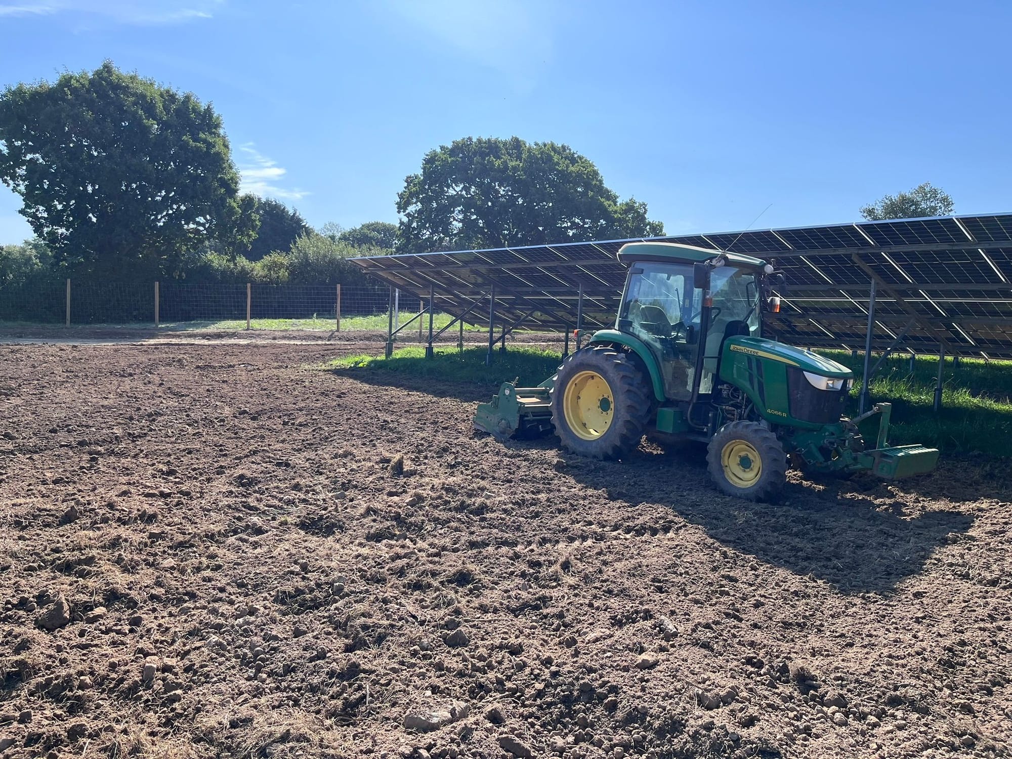Preparing Seed Bed with Rotavator