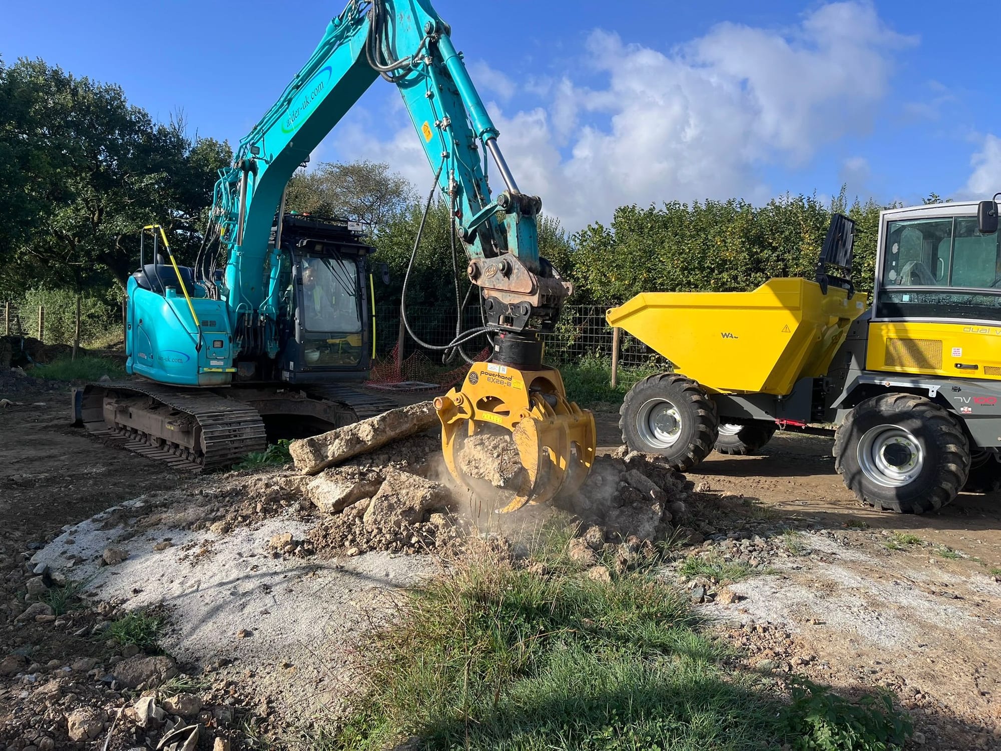 Clearing Debris ready for Reinstatment