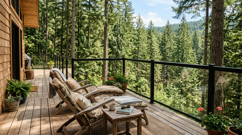 Cedar Studio cabin tucked into a quiet forest