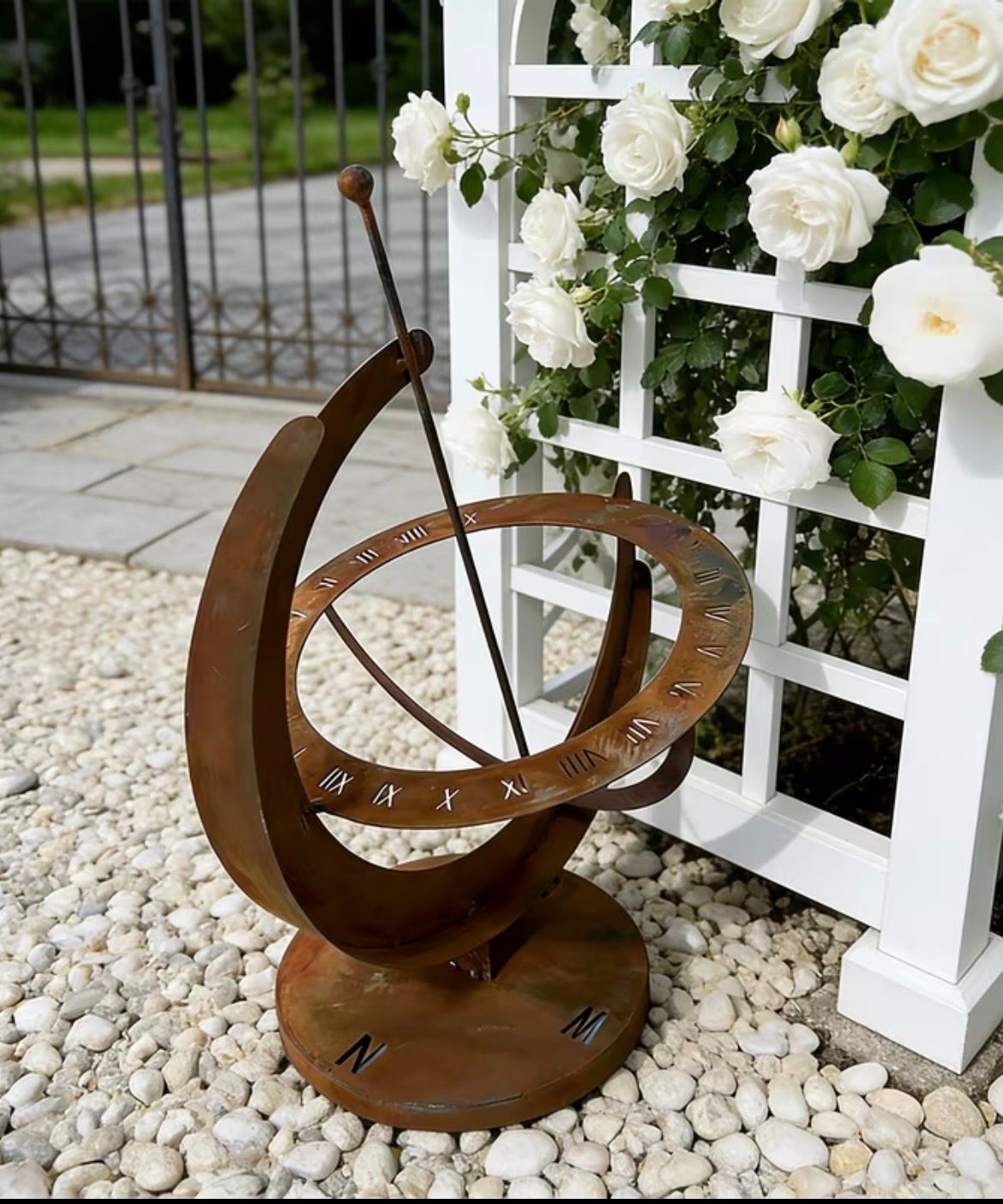 Rustic Vintage Weathered Steel Ring Sundial - R 550.00 (Includes Import Taxes)