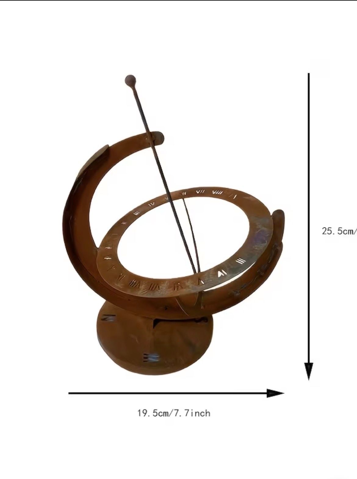 Rustic Vintage Weathered Steel Ring Sundial - R 550.00 (Includes Import Taxes)