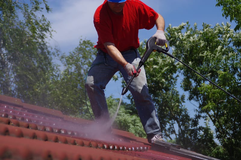High Pressure Roof Cleaning & Rubberized Painting