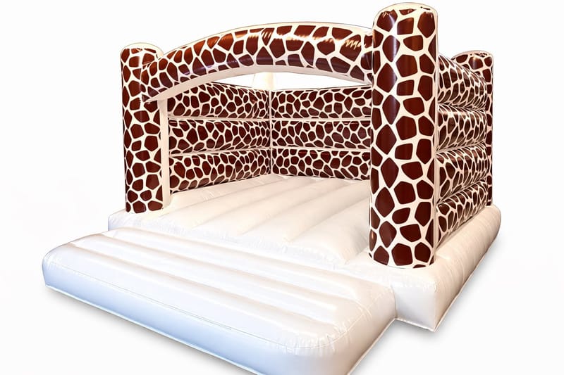 White Giraffe Print Castle