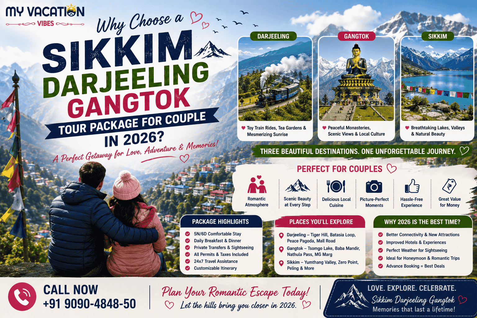 Why Choose a Sikkim Darjeeling Gangtok Tour Package for Couple in 2026?