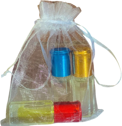 Set of three 3ml perfume oil bottles