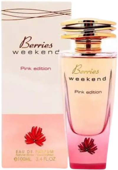Berries Weekend Pink Edition Eau de Parfum 100ml perfume bottle.