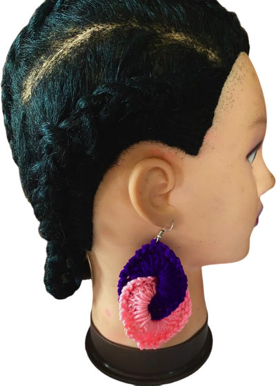 Handmade Twilight Twist crochet earrings