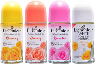 Enchanteur Antiperspirant Roll On 50ml deodorant bottle.