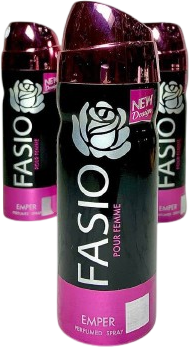Emper Fasio Pour Femme Body Spray 200ml aerosol can.