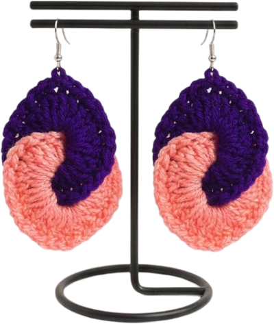 Handmade Twilight Twist crochet earrings