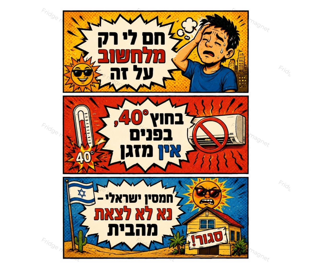 מארז 3 מגנטים - חום ישראלי במיטבו