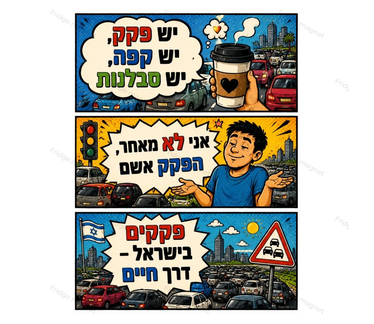 שלישיית מגנטים – פקקים בישראל