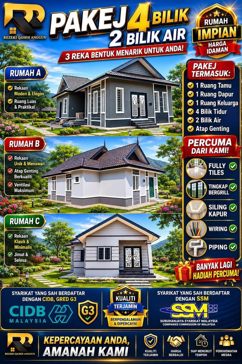 4 Bilik 2 Bilik Air