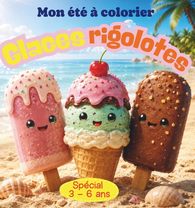 Livre de coloriage : Glaces rigolotes (3-6 ans)