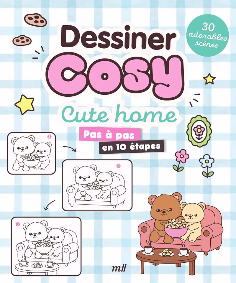 Livre de dessin et coloriage : Dessiner Cosy - Cute home