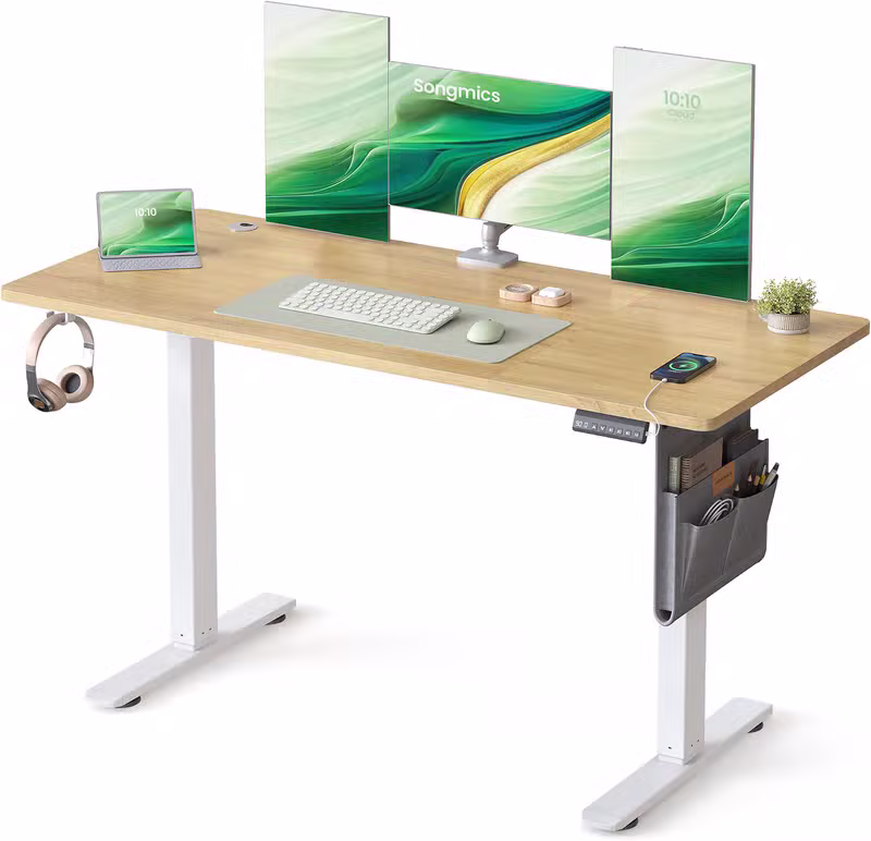 Bureau Assis-Debout Électrique Réglable SONGMICS