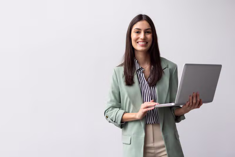 Friendly IT professional at desk