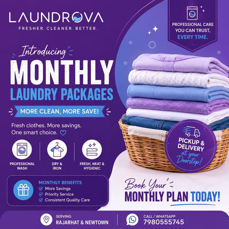 Monthly Laundry Packages Promo