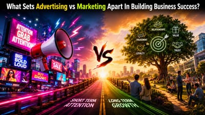 What Sets Advertising vs Marketing Apart In Building Business Success?