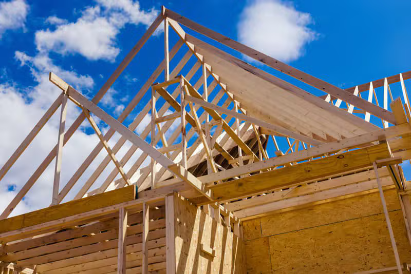 Structure de charpente en bois