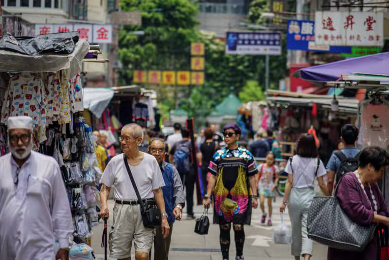 Documentary street view of New Territories