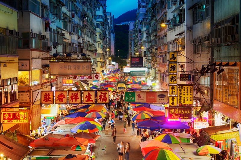 Documentary street view of Kowloon