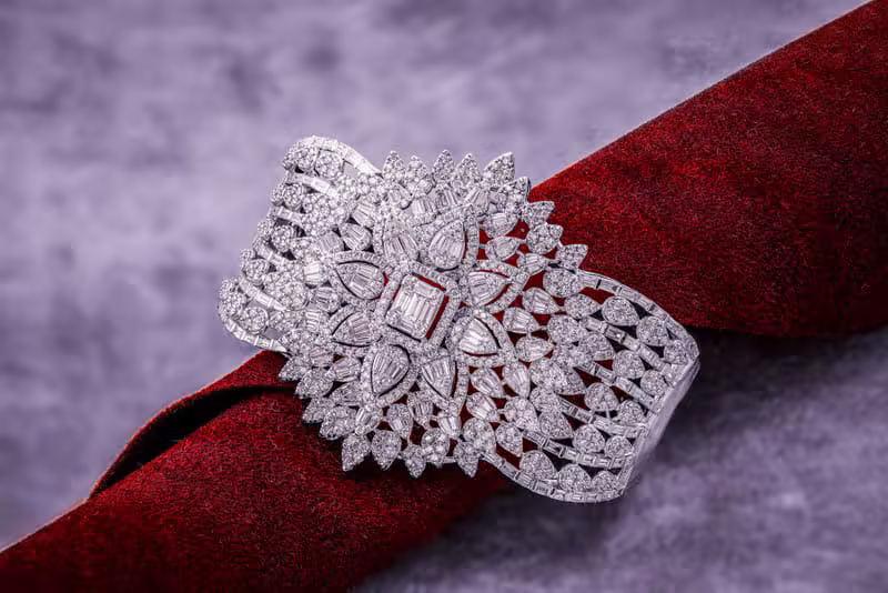 Baguette Cut CZ Cuff