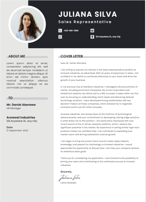 Cover letter