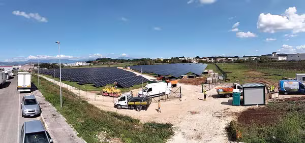 Vista panoramica del cantiere