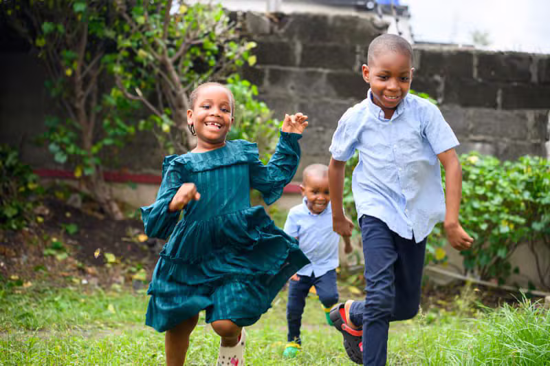 Smiling Nigerian children