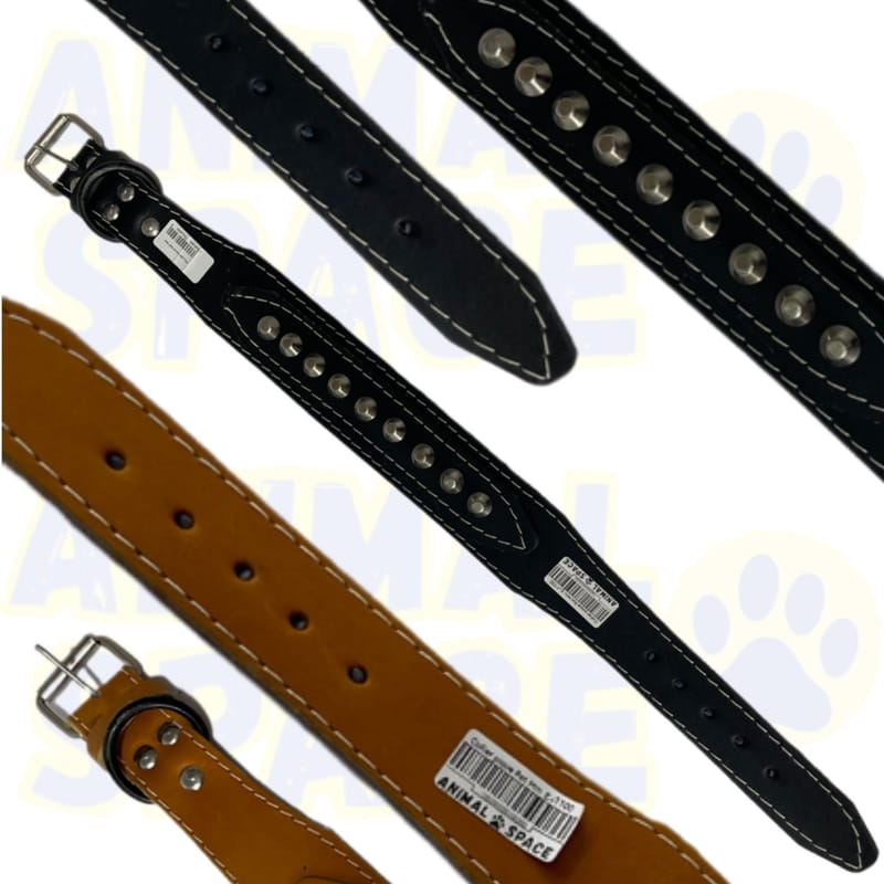 Collier pique cuir 67cm 